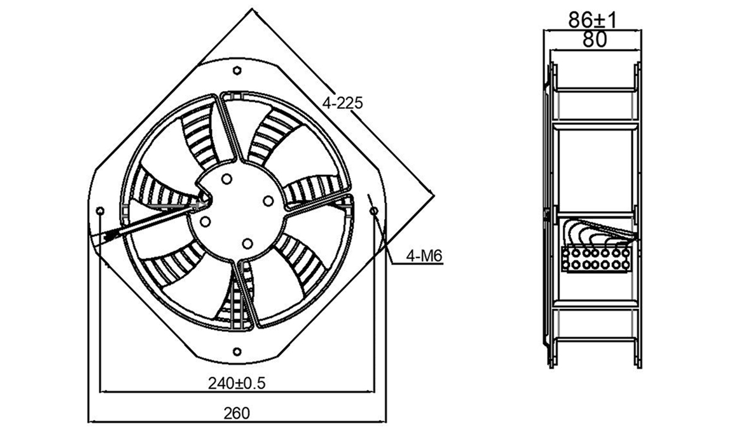 YUTEC 115VAC 230VAC 200mm 92motor axial fan with metal bracket for EC charger YUTEC 115VAC 230VAC 200mm 92motor axial fan with metal bracket for EC charger