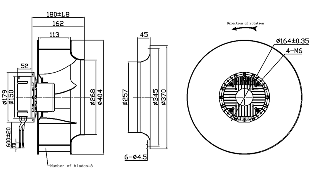 YUTEC 400mm backward curved centrifugal fans with 102motor for kitchen YUTEC 400mm backward curved centrifugal fans with 102motor for kitchen